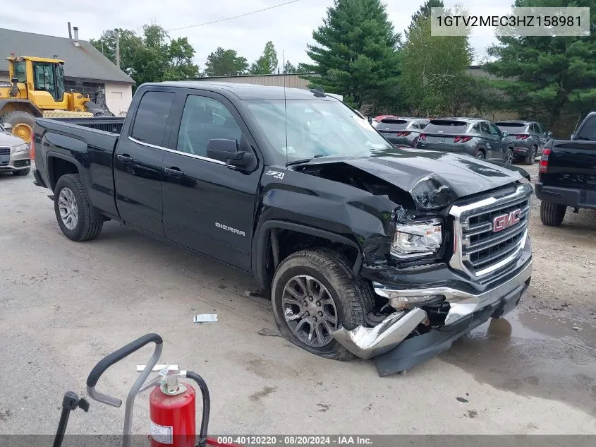 2017 GMC Sierra 1500 Sle VIN: 1GTV2MEC3HZ158981 Lot: 40120220