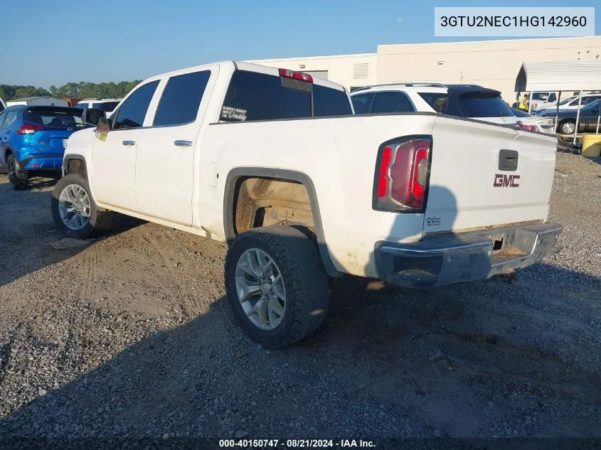 3GTU2NEC1HG142960 2017 GMC Sierra 1500 K1500 Slt