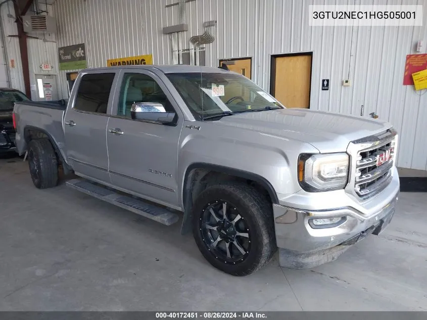 2017 GMC Sierra 1500 Slt VIN: 3GTU2NEC1HG505001 Lot: 40172451