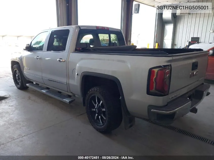 2017 GMC Sierra 1500 Slt VIN: 3GTU2NEC1HG505001 Lot: 40172451