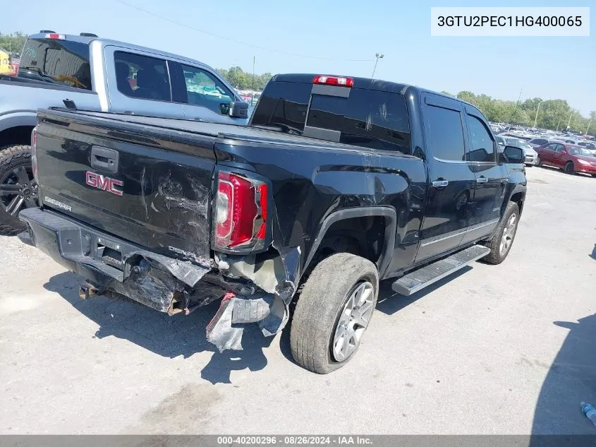 2017 GMC Sierra 1500 Denali VIN: 3GTU2PEC1HG400065 Lot: 40200296