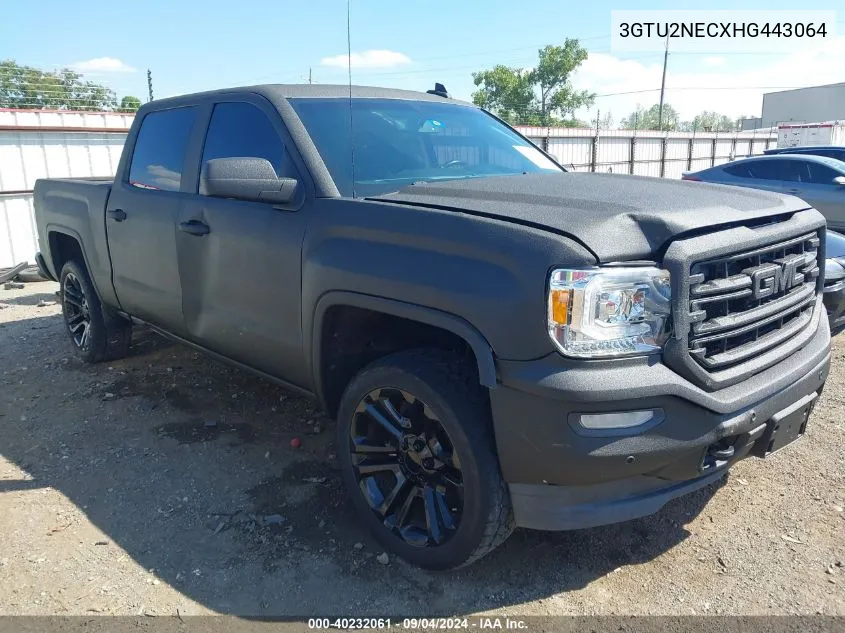 3GTU2NECXHG443064 2017 GMC Sierra 1500 Slt