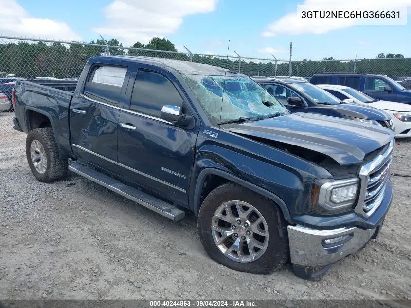 2017 GMC Sierra 1500 Slt VIN: 3GTU2NEC6HG366631 Lot: 40244863