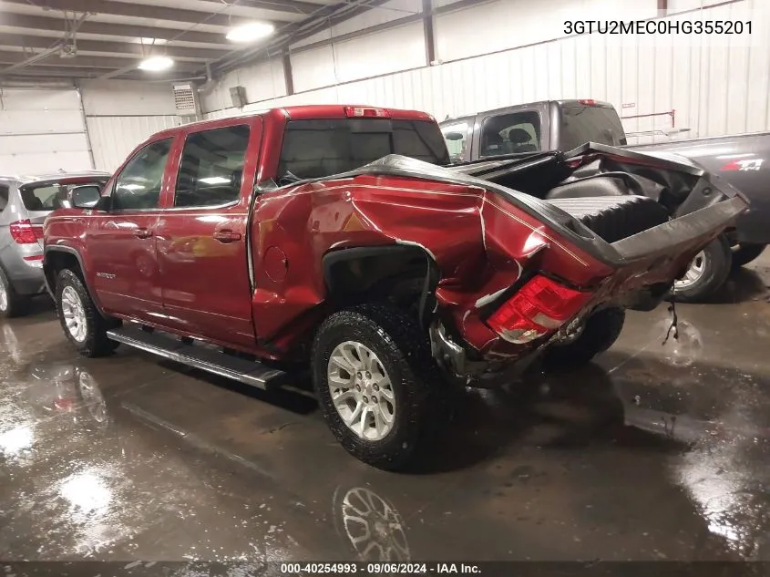 2017 GMC Sierra 1500 Sle VIN: 3GTU2MEC0HG355201 Lot: 40254993