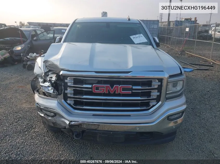 2017 GMC Sierra 1500 Slt VIN: 3GTU2NECXHG196449 Lot: 40267676