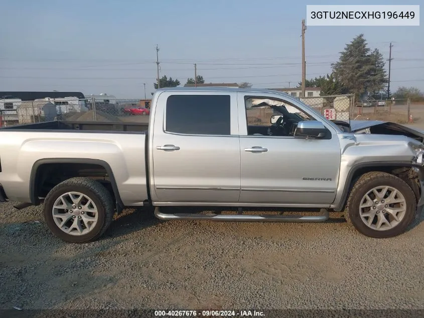 3GTU2NECXHG196449 2017 GMC Sierra 1500 Slt