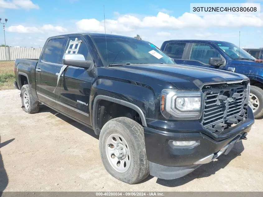 2017 GMC Sierra 1500 Slt VIN: 3GTU2NEC4HG380608 Lot: 40280034