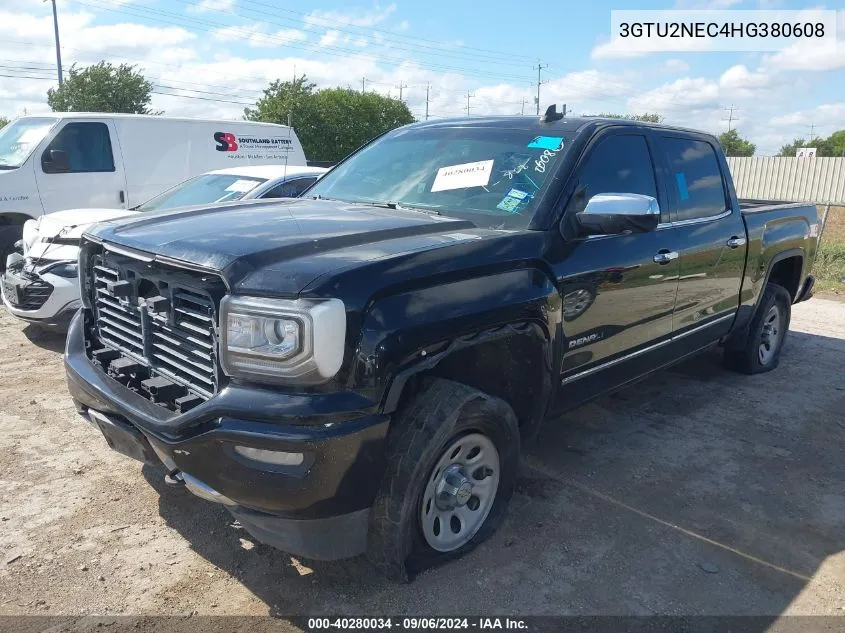 2017 GMC Sierra 1500 Slt VIN: 3GTU2NEC4HG380608 Lot: 40280034