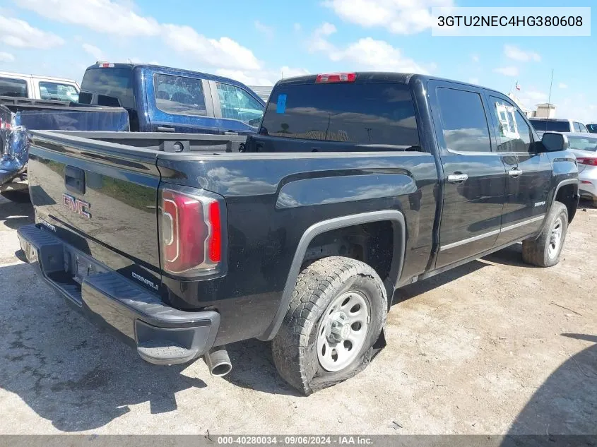 2017 GMC Sierra 1500 Slt VIN: 3GTU2NEC4HG380608 Lot: 40280034