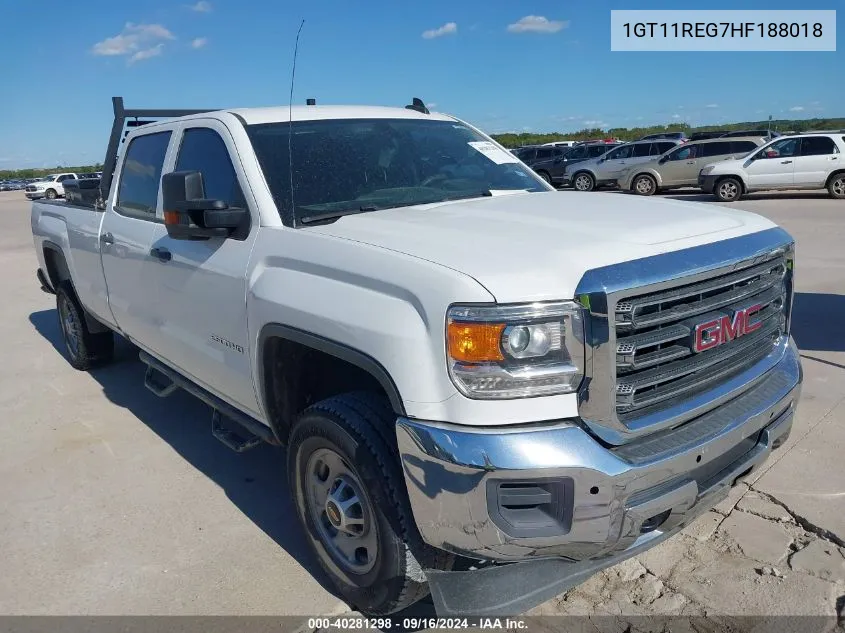 2017 GMC Sierra 2500Hd VIN: 1GT11REG7HF188018 Lot: 40281298