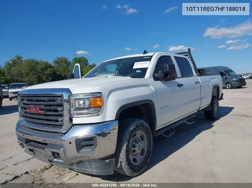 2017 GMC Sierra 2500Hd VIN: 1GT11REG7HF188018 Lot: 40281298