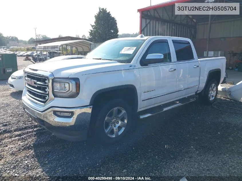 2017 GMC Sierra 1500 Slt VIN: 3GTU2NEC2HG505704 Lot: 40299498