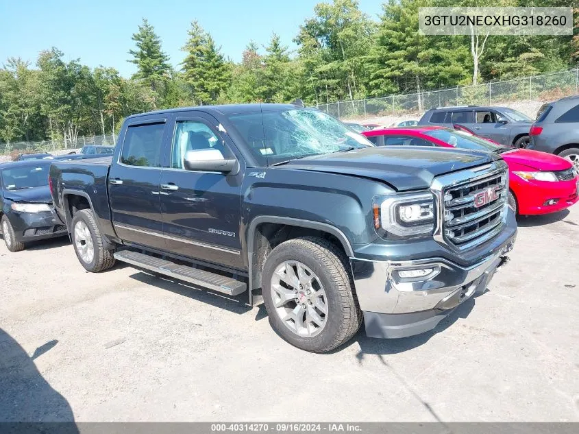 2017 GMC Sierra 1500 Slt VIN: 3GTU2NECXHG318260 Lot: 40314270