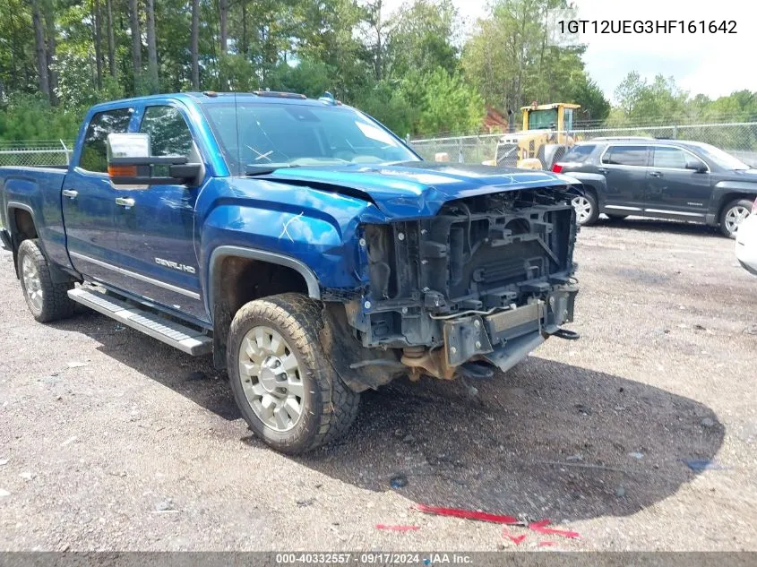 2017 GMC Sierra 2500Hd Denali VIN: 1GT12UEG3HF161642 Lot: 40332557