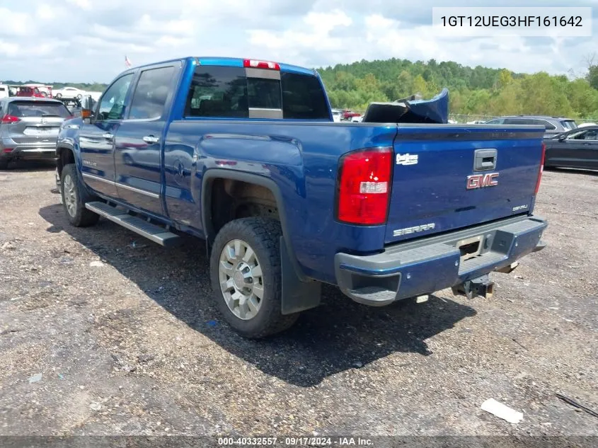 2017 GMC Sierra 2500Hd Denali VIN: 1GT12UEG3HF161642 Lot: 40332557