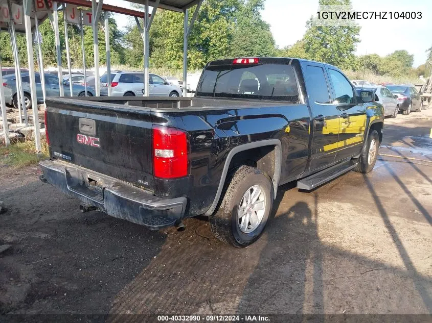 2017 GMC Sierra 1500 Sle VIN: 1GTV2MEC7HZ104003 Lot: 40332990