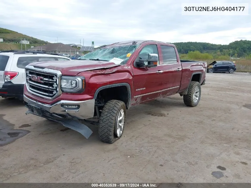 2017 GMC Sierra K1500 Slt VIN: 3GTU2NEJ6HG404177 Lot: 40353539