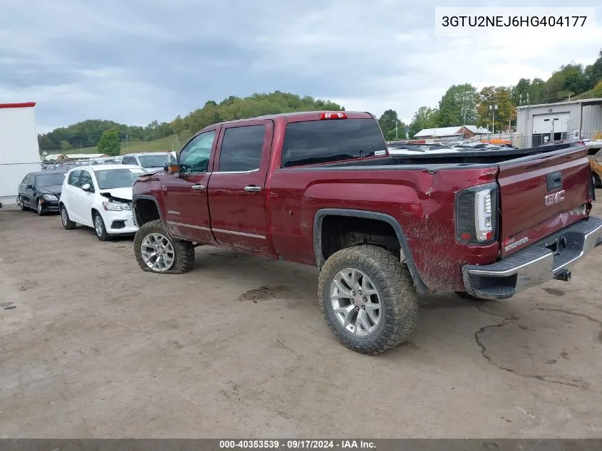 2017 GMC Sierra K1500 Slt VIN: 3GTU2NEJ6HG404177 Lot: 40353539