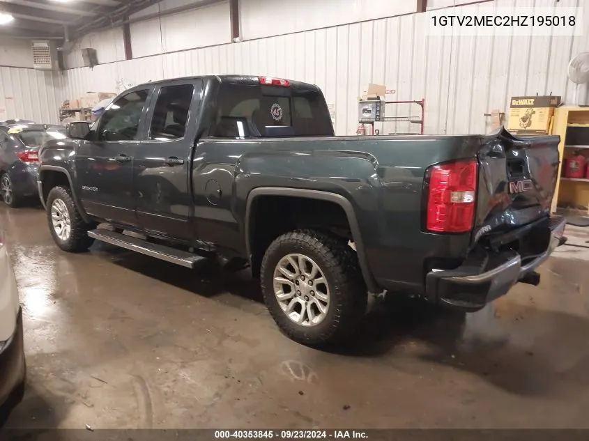 2017 GMC Sierra 1500 Sle VIN: 1GTV2MEC2HZ195018 Lot: 40353845