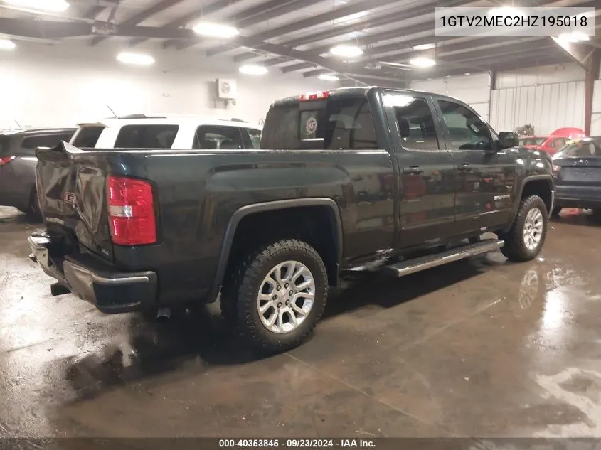 2017 GMC Sierra 1500 Sle VIN: 1GTV2MEC2HZ195018 Lot: 40353845