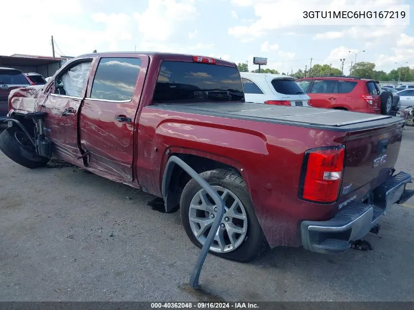 2017 GMC Sierra 1500 Sle VIN: 3GTU1MEC6HG167219 Lot: 40362048