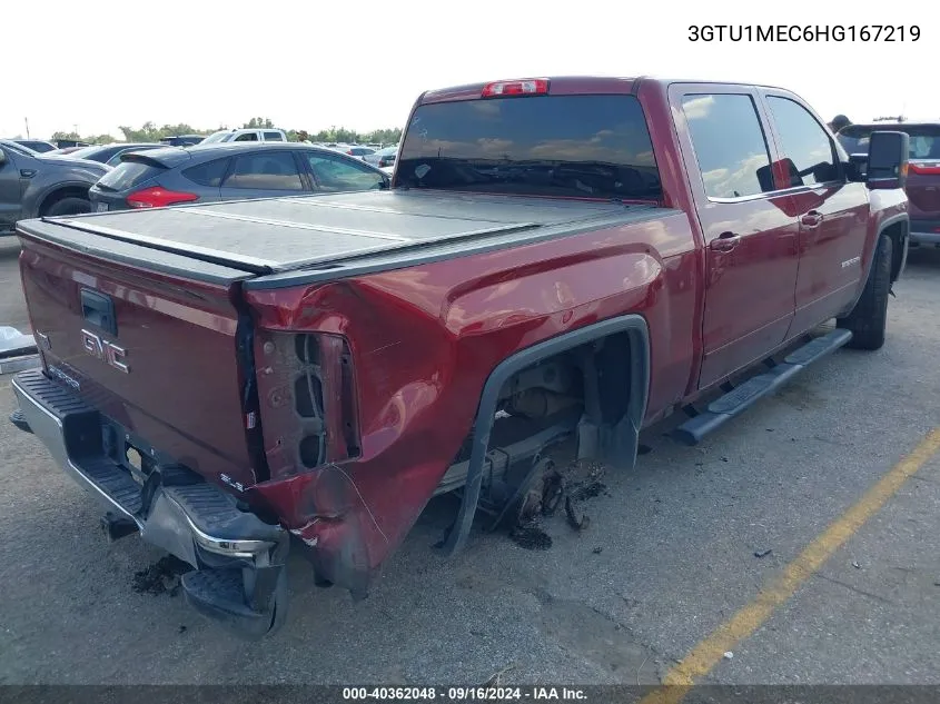 2017 GMC Sierra 1500 Sle VIN: 3GTU1MEC6HG167219 Lot: 40362048