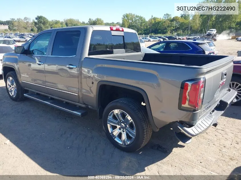 2017 GMC Sierra 1500 Slt VIN: 3GTU2NEC7HG222490 Lot: 40369294