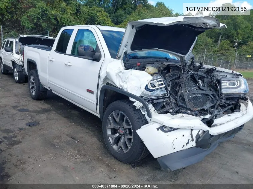 2017 GMC Sierra 1500 Slt VIN: 1GTV2NEC2HZ192156 Lot: 40371804