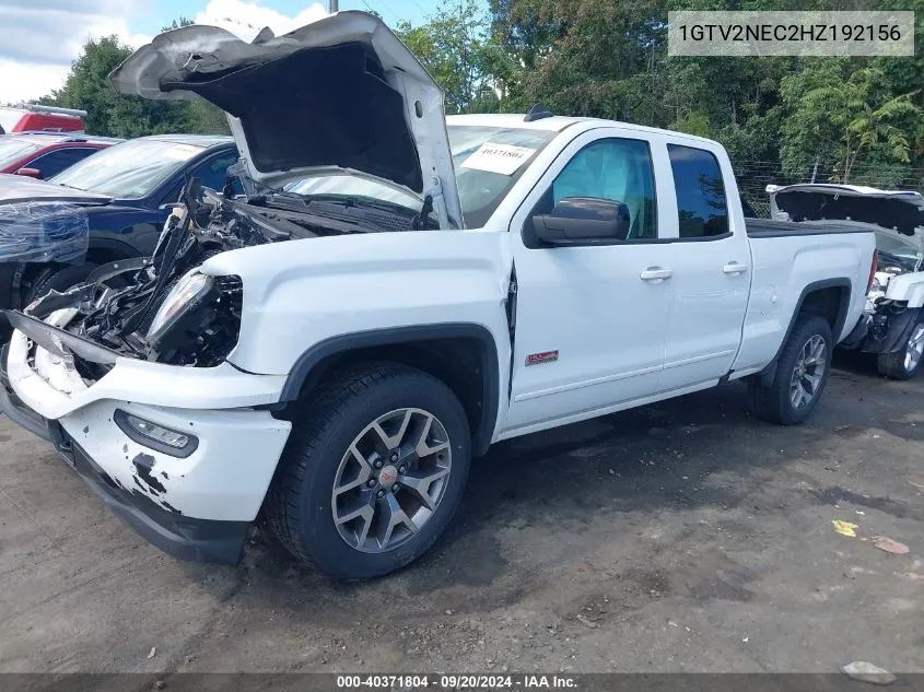 2017 GMC Sierra 1500 Slt VIN: 1GTV2NEC2HZ192156 Lot: 40371804