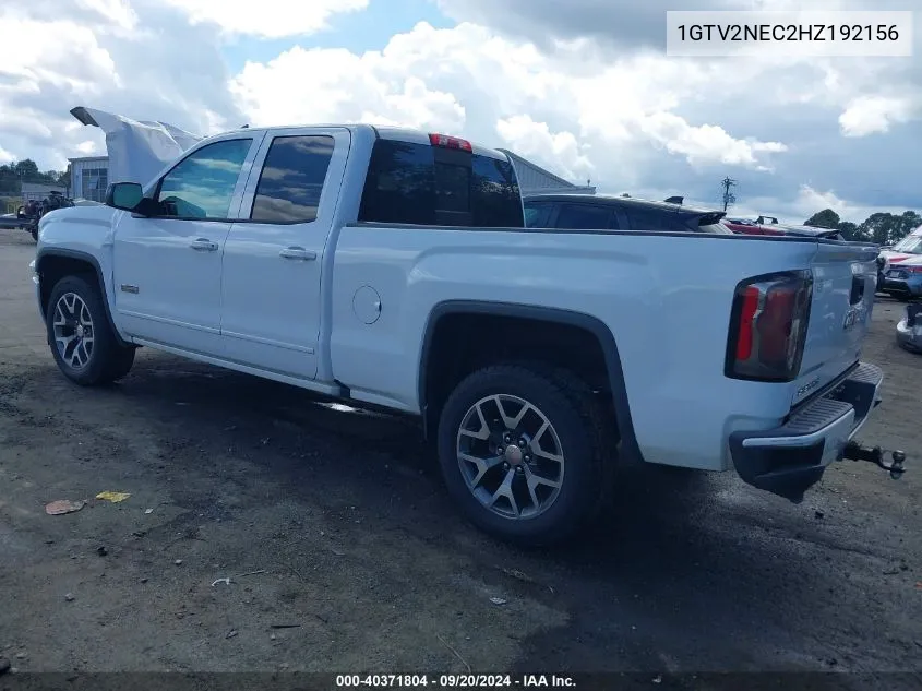 2017 GMC Sierra 1500 Slt VIN: 1GTV2NEC2HZ192156 Lot: 40371804