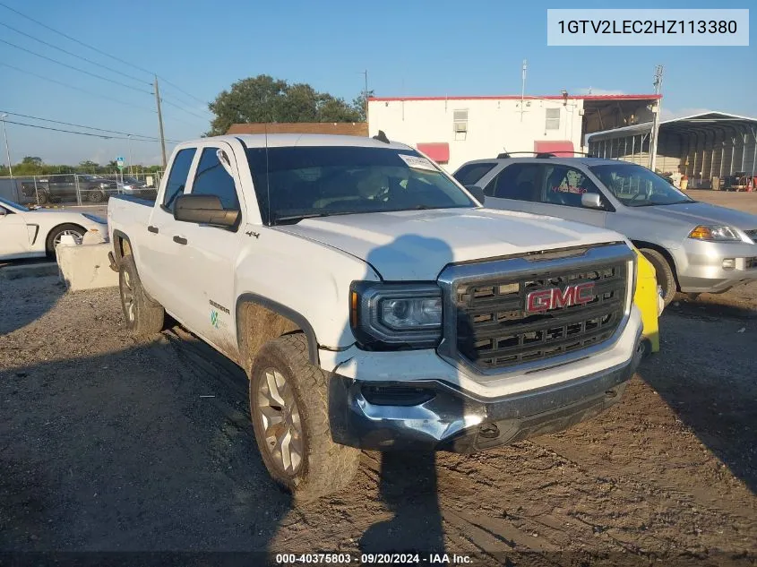 2017 GMC Sierra 1500 VIN: 1GTV2LEC2HZ113380 Lot: 40375803