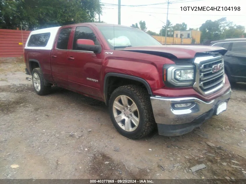 2017 GMC Sierra 1500 Sle VIN: 1GTV2MEC4HZ104198 Lot: 40377869