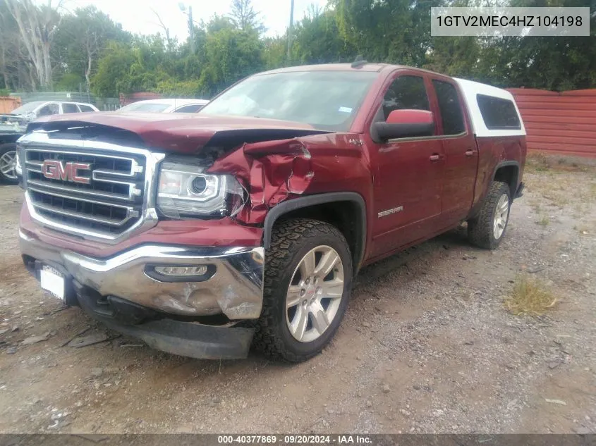 2017 GMC Sierra 1500 Sle VIN: 1GTV2MEC4HZ104198 Lot: 40377869