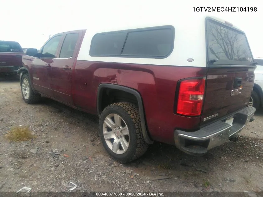 2017 GMC Sierra 1500 Sle VIN: 1GTV2MEC4HZ104198 Lot: 40377869