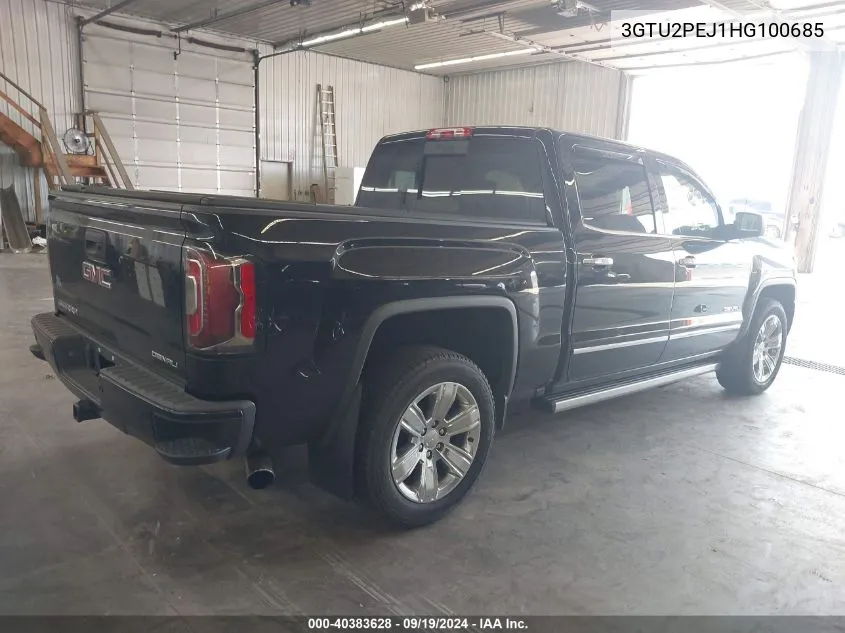 2017 GMC Sierra 1500 Denali VIN: 3GTU2PEJ1HG100685 Lot: 40383628