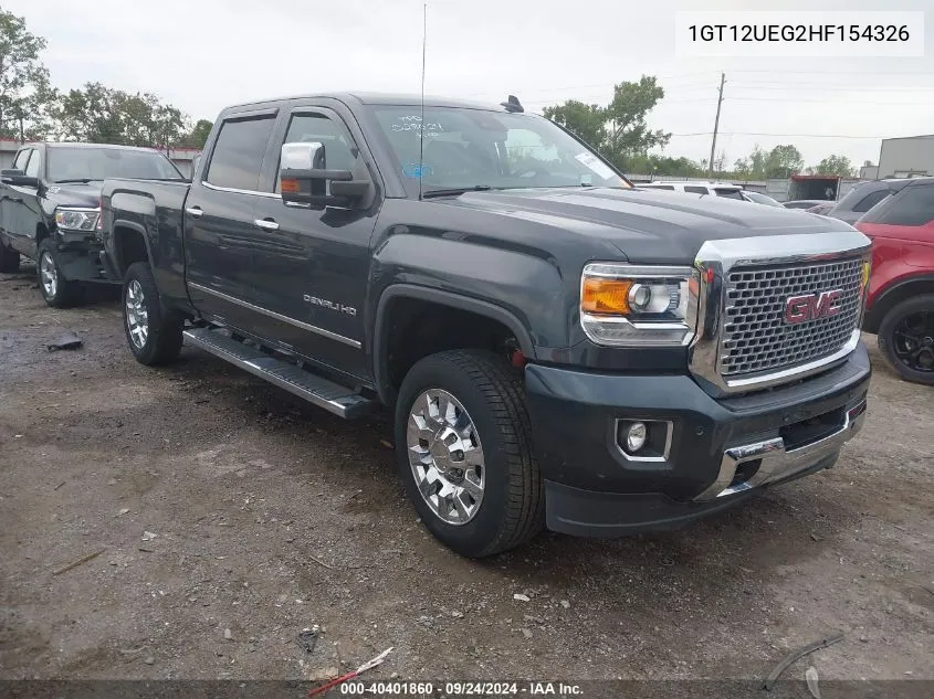 2017 GMC Sierra 2500Hd Denali VIN: 1GT12UEG2HF154326 Lot: 40401860