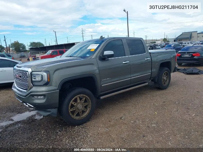 2017 GMC Sierra 1500 Denali VIN: 3GTU2PEJ8HG211704 Lot: 40405555