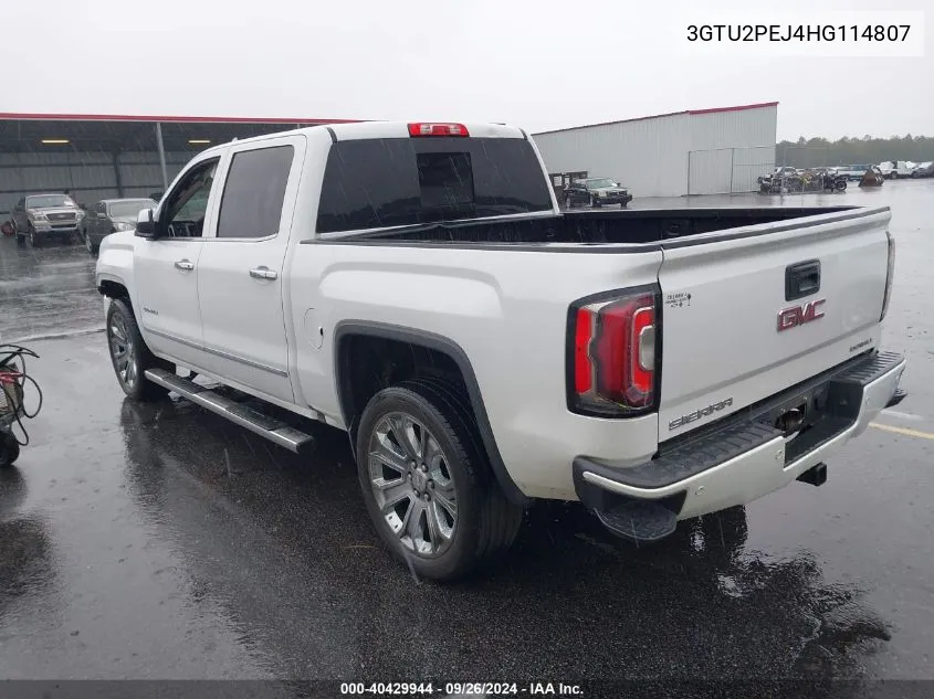 2017 GMC Sierra 1500 Denali VIN: 3GTU2PEJ4HG114807 Lot: 40429944