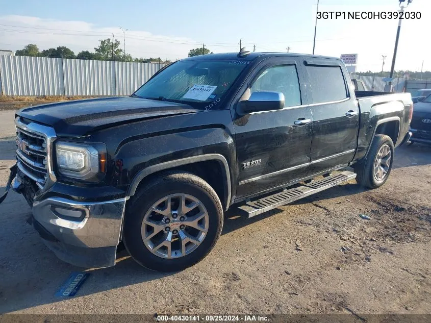 2017 GMC Sierra 1500 Slt VIN: 3GTP1NEC0HG392030 Lot: 40430141