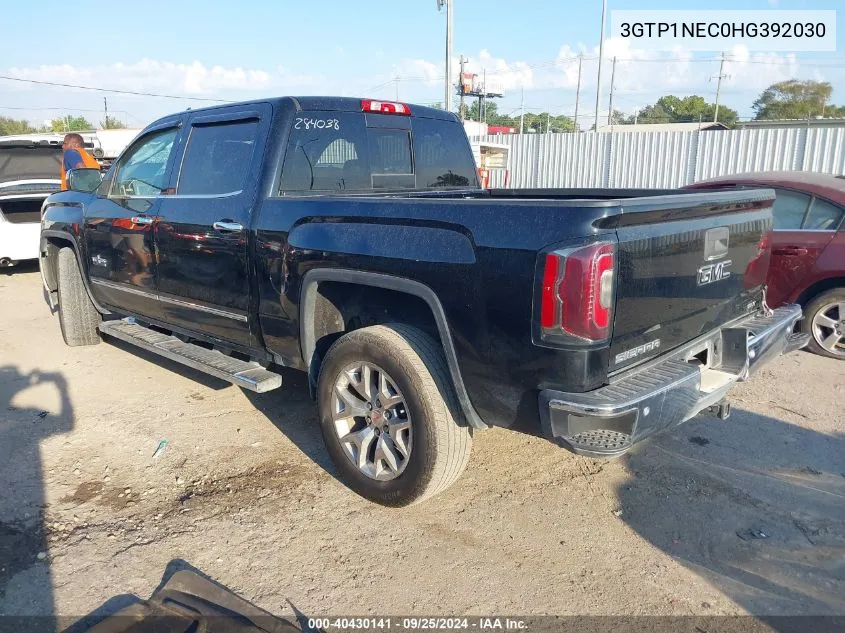 2017 GMC Sierra 1500 Slt VIN: 3GTP1NEC0HG392030 Lot: 40430141