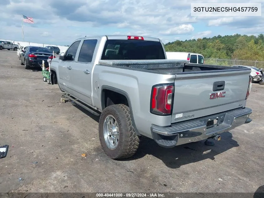 2017 GMC Sierra 1500 Slt VIN: 3GTU2NEC5HG457759 Lot: 40441000