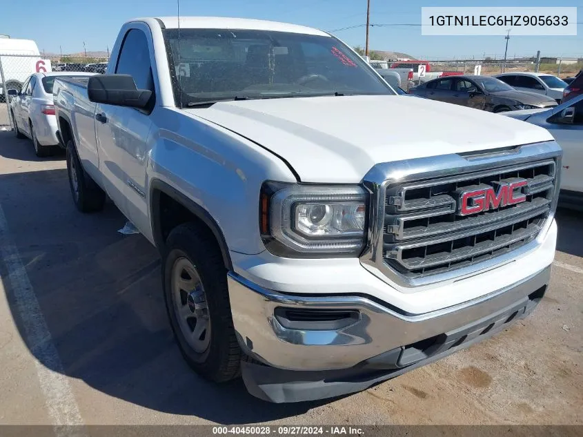 2017 GMC Sierra 1500 VIN: 1GTN1LEC6HZ905633 Lot: 40450028