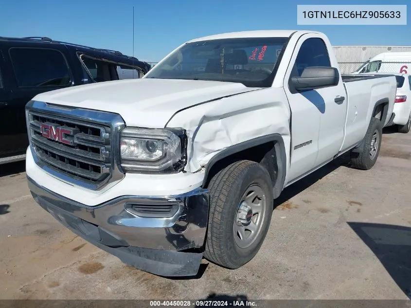 2017 GMC Sierra 1500 VIN: 1GTN1LEC6HZ905633 Lot: 40450028