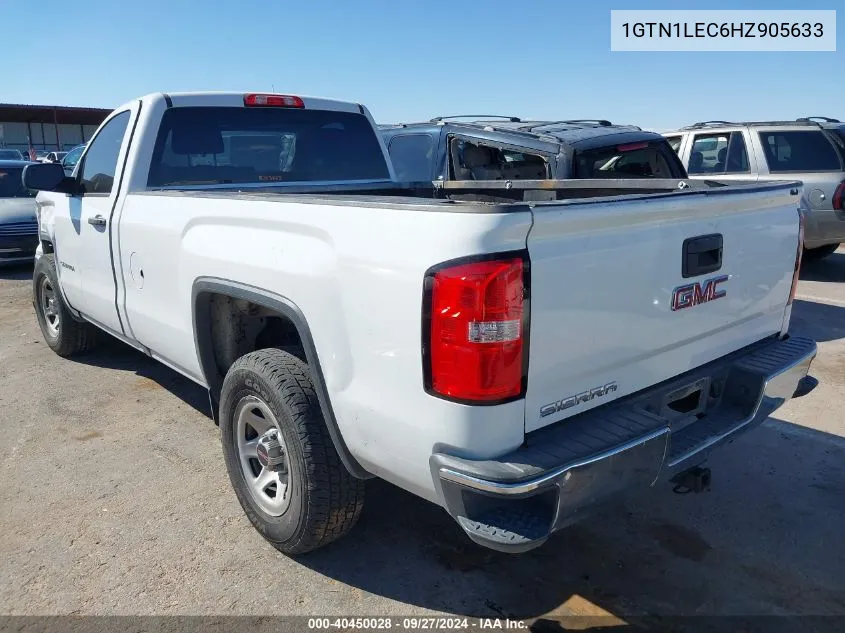 2017 GMC Sierra 1500 VIN: 1GTN1LEC6HZ905633 Lot: 40450028