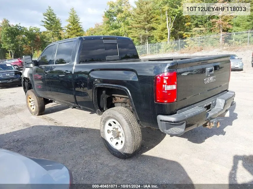 2017 GMC Sierra 2500Hd Denali VIN: 1GT12UEY4HF118033 Lot: 40451071