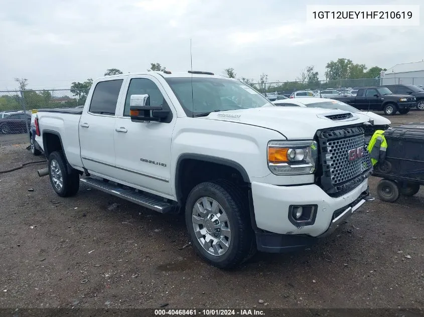 2017 GMC Sierra 2500Hd Denali VIN: 1GT12UEY1HF210619 Lot: 40468461