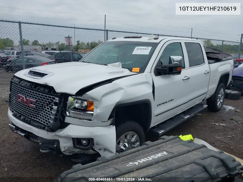 2017 GMC Sierra 2500Hd Denali VIN: 1GT12UEY1HF210619 Lot: 40468461