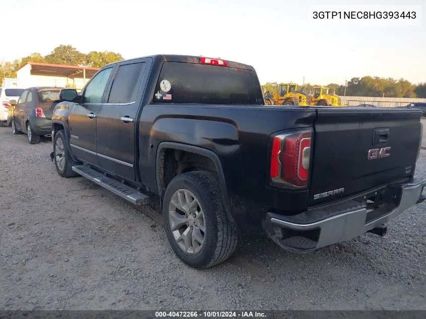 2017 GMC Sierra 1500 Slt VIN: 3GTP1NEC8HG393443 Lot: 40472266