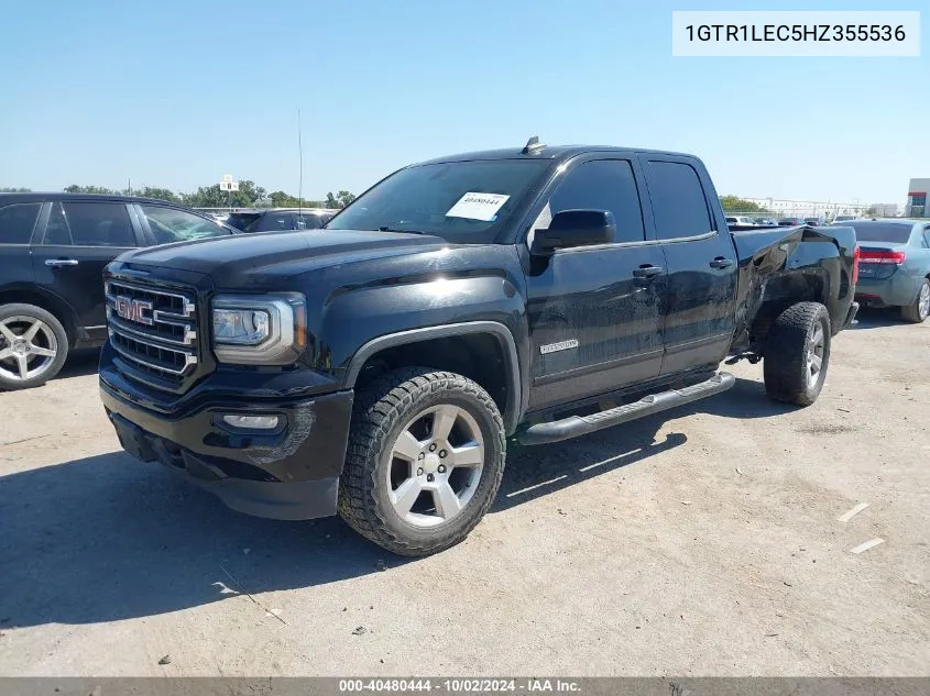 2017 GMC Sierra 1500 VIN: 1GTR1LEC5HZ355536 Lot: 40480444