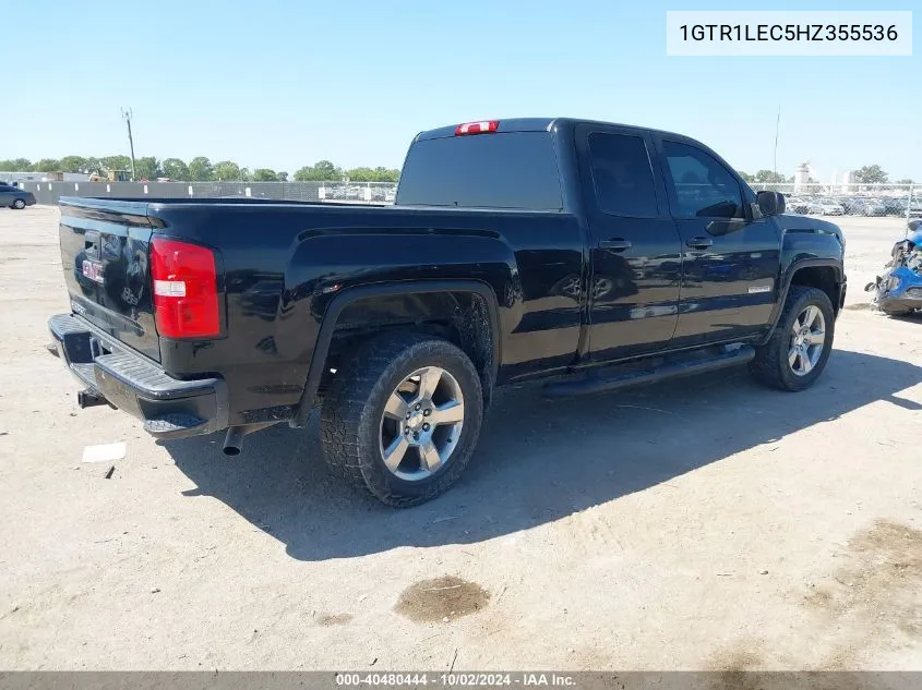 2017 GMC Sierra 1500 VIN: 1GTR1LEC5HZ355536 Lot: 40480444